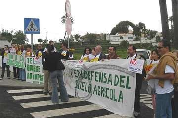 Primeras protestas de Turcón contra la tangencial de Telde (Foto TA)